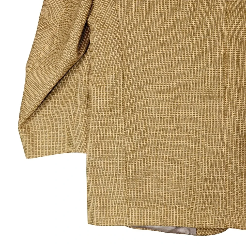 Vtg Hart Schaffner Marx Sport Coat sz 44R Men Wool Cognac Beige Nordstrom Preppy